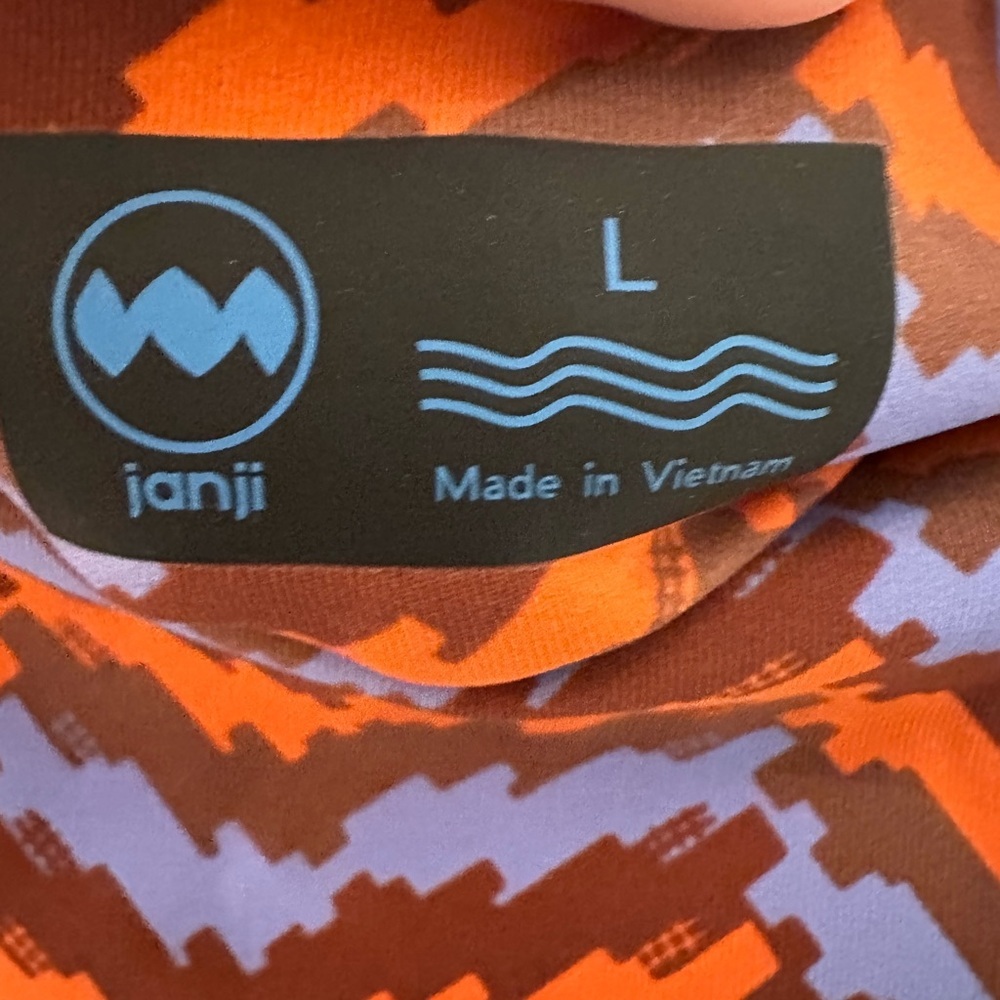 JANJI L 7/8 groundworks woman pixel orange-purple camo mid-rise athletic legging - Picture 8 of 14